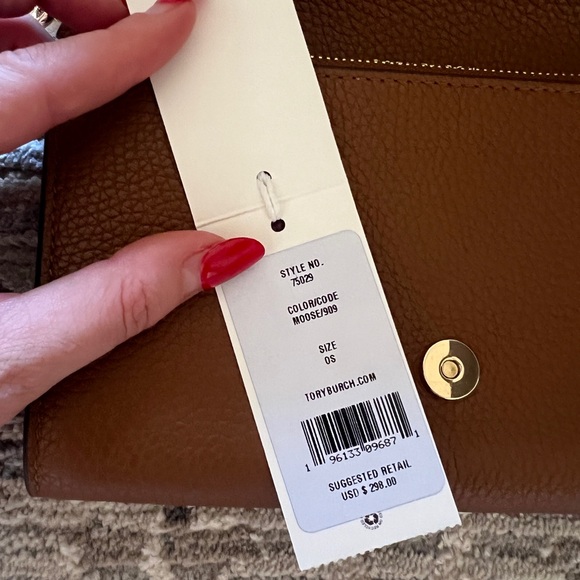 Tory Burch, never been used. Tag still on bag. Brown leather - Picture 3 of 3